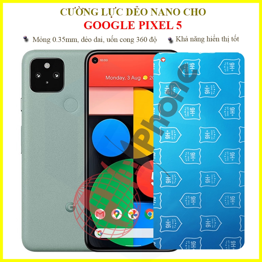 Dán cường lực dẻo nano trong hoặc nhám cho Google Pixel 5