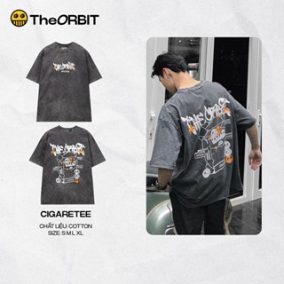 Áo thun nam nữ CIGARATEE Wash cotton co giãn The ORBIT