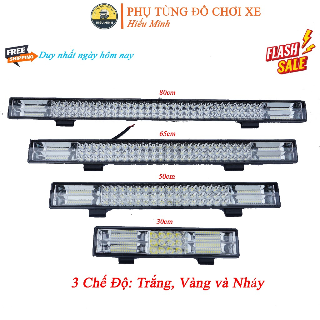 Đèn Led 3 Hàng Trợ Sáng 3 Chế Độ