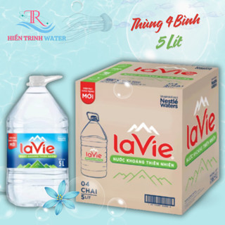 NƯỚC KHOÁNG THIÊN NHIÊN LAVIE 5L (THÙNG 4 CHAI) - NƯỚC UỐNG ĐÓNG BÌNH LAVIE 5 LÍT
