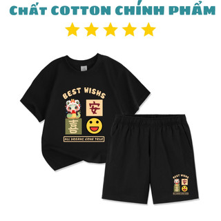 Đồ bộ bé trai bé gái in hình Labubu💖Chất Cotton Chính Phẩm cao cấp co giản 4 chiều mềm mịn thấm hút tốt SSSHOP