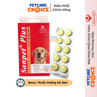 Hanvet Sanpet Plus Xổ Giun Tròn Trong Ruột Non và Sán Dây Ở Chó Con và Chó Trưởng Thành