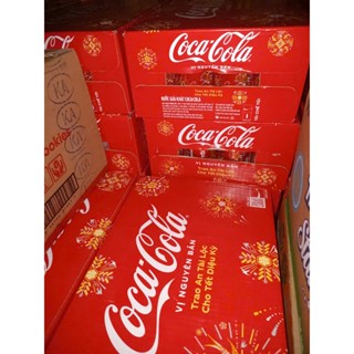 Thùng 24 lon nước ngọt Coca Cola Mi nhon 235ml