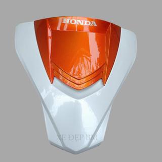 mặt nạ 2 tầng wave 110 trắng cam