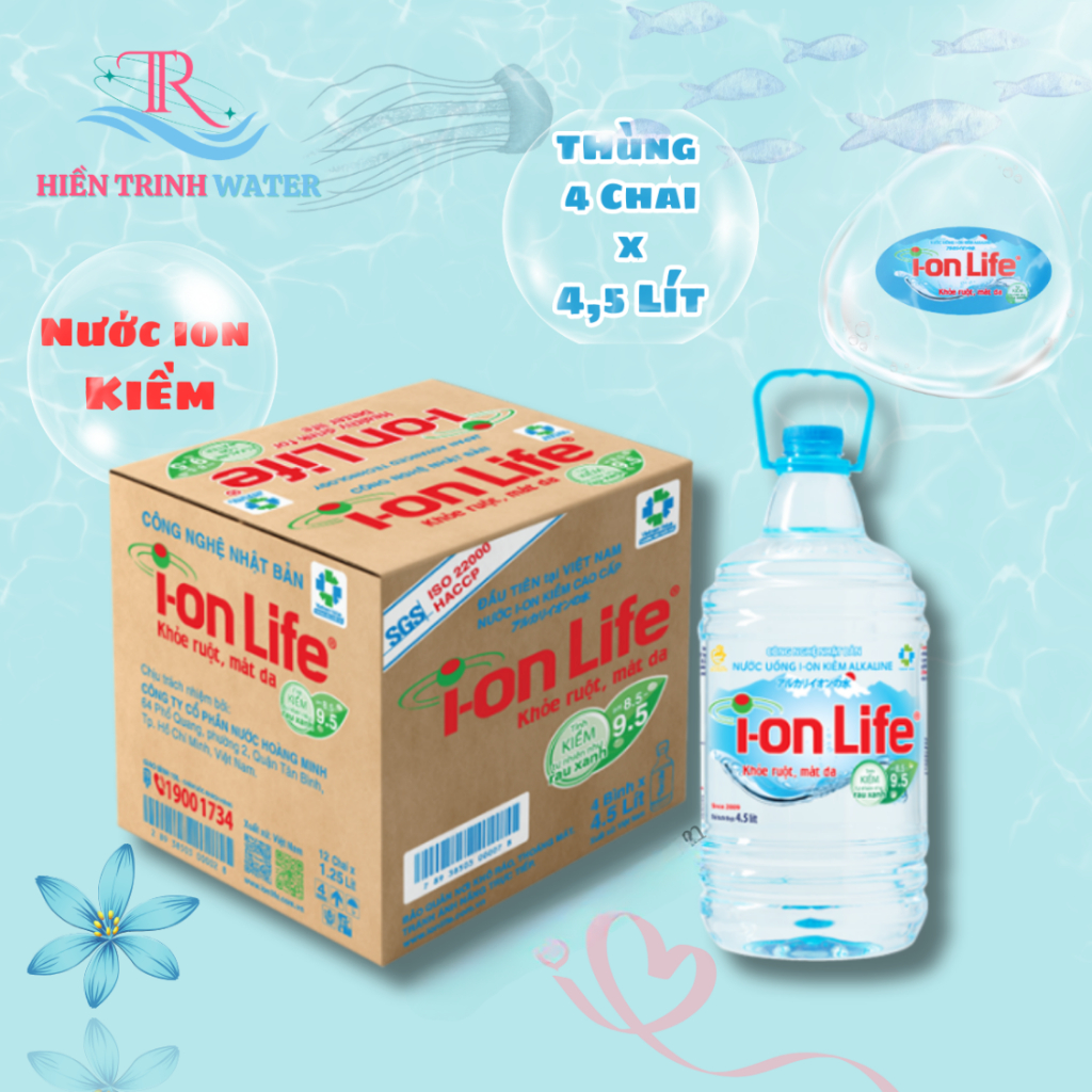 Nước Uống i-on Life 4,5L (Thùng 4 Chai) ion Kiềm Công Nghệ Nhật Bản
