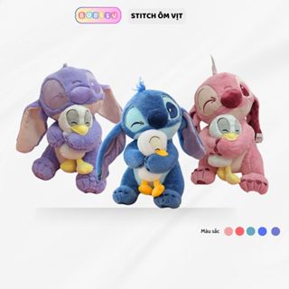 [ Hàng Sẵn ]Gấu Bông Stitch Ôm Vịt Cute Thú Nhồi Bông Stitch Mẫu Mới Cao Cấp Chất Liệu Vải Lông Thỏ Mềm Mại