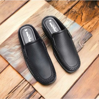 Giày sục nam giày lười nam giày nam không gót trung niên 3 màu đen nâu vàng bò đế khâu chắc chắn