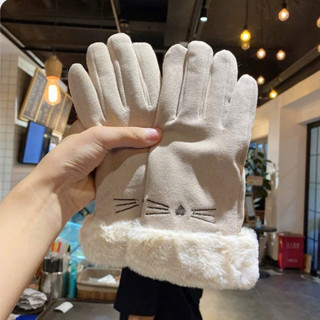 Găng Tay Giữ Nhiệt Màn Hình Cảm Ứng Da Lộn Găng Tay Nữ Mùa Đông Nhiều Màu Lót Lông Vũ Sang Trọng Quý Phái Women