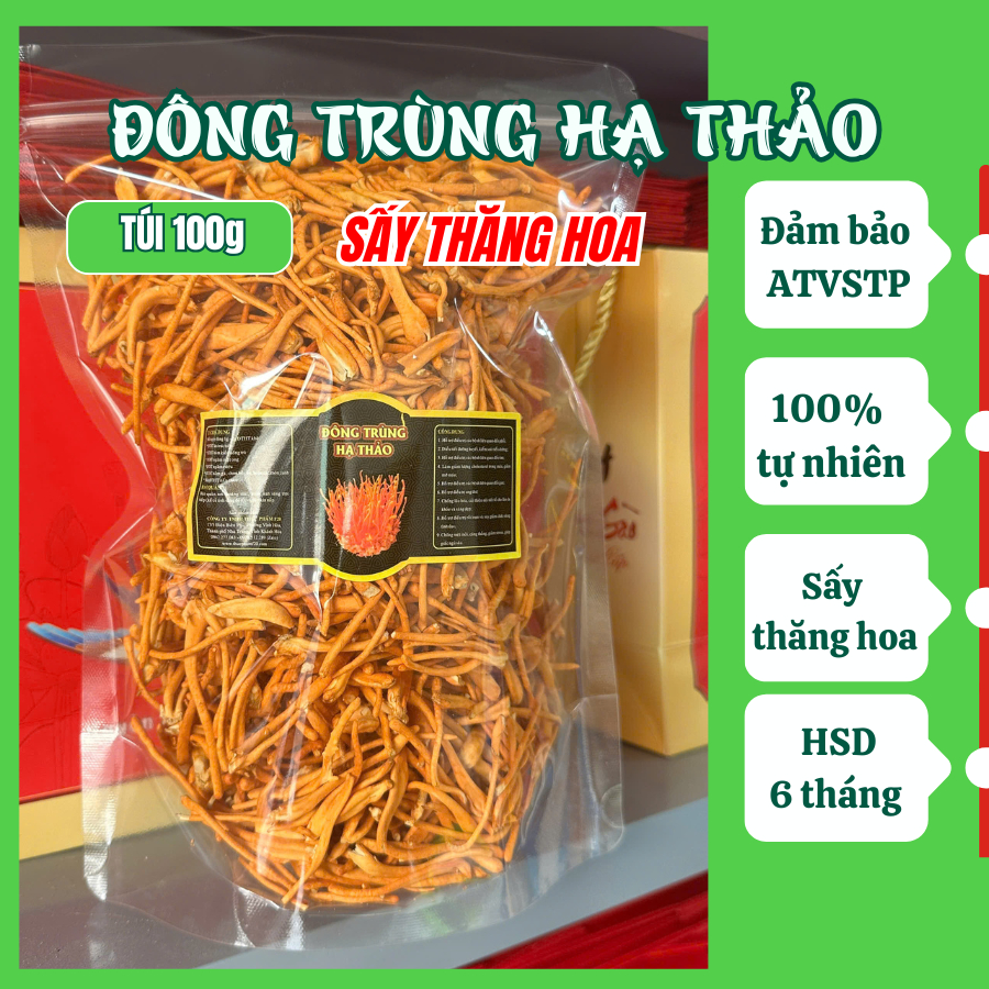 ĐÔNG TRÙNG HẠ THẢO SẤY THĂNG HOA TÚI 100G/50G