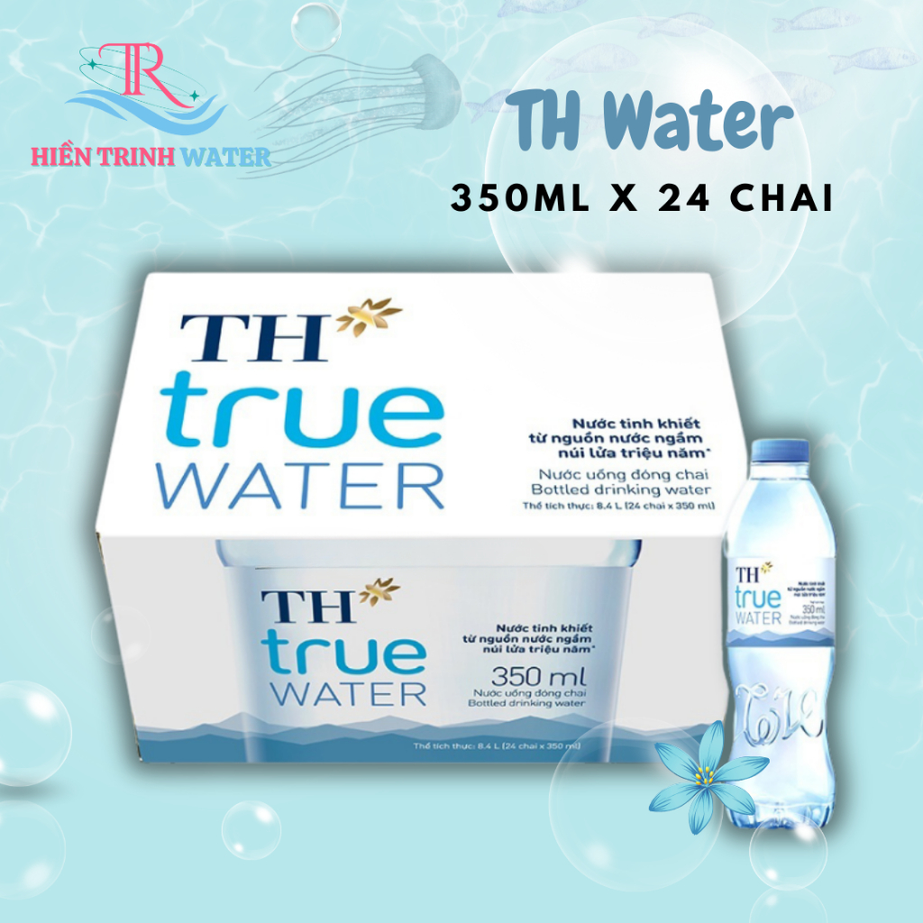 TH Water 350ml (Thùng 24 Chai) - Nước Uống TH Water Tinh Khiết Đóng Chai Nhỏ 350ml