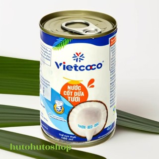 Sỉ 10 Lon Nước Cốt Dừa Tươi Nguyên Chất Vietcoco Coconut Cream Đóng Hộp Lon 160Ml
