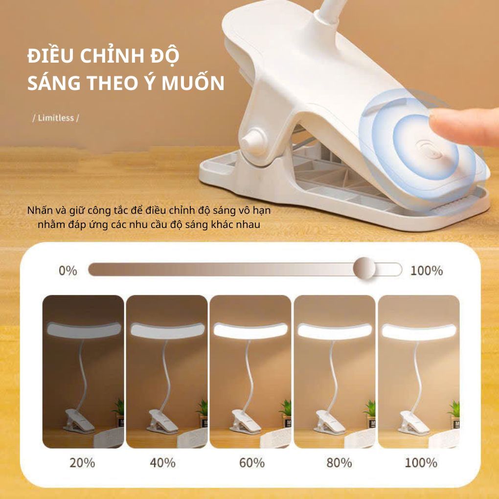 Đèn học kẹp bàn 1257chống cận nâng cấp,đèn led đọc sách đầu giường để bàn điều chỉnh 3 chế độ ánh sáng thông minh. | BigBuy360 - bigbuy360.vn