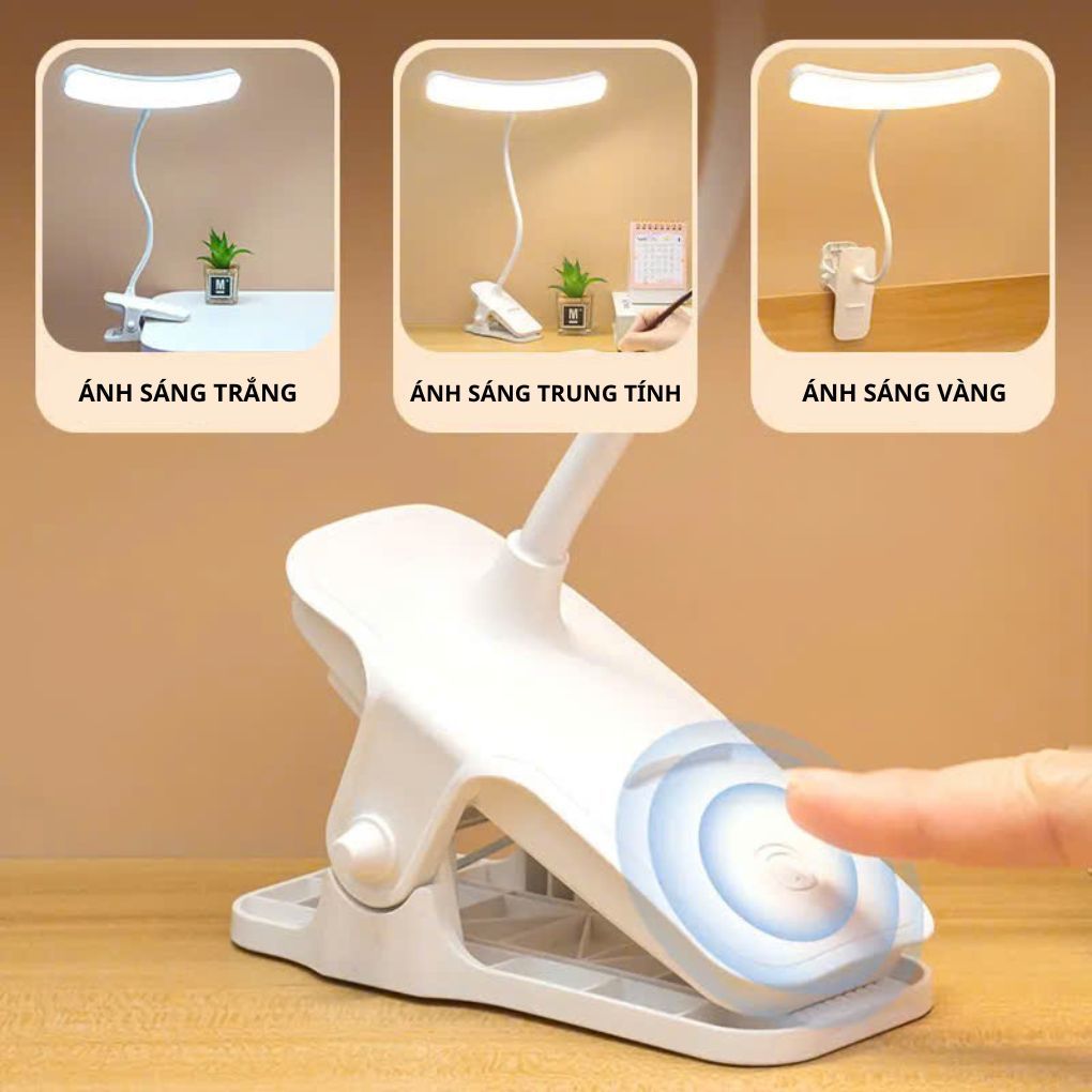 Đèn học kẹp bàn 1257chống cận nâng cấp,đèn led đọc sách đầu giường để bàn điều chỉnh 3 chế độ ánh sáng thông minh. | BigBuy360 - bigbuy360.vn