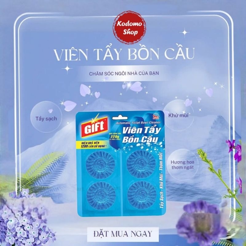 VIÊN TẨY BỒN CẦU GIFT( 4×55g )