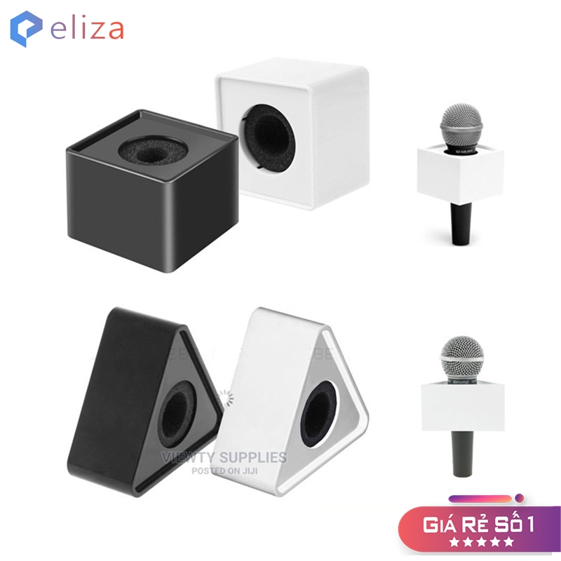 Gá Mic Gắn Logo Phỏng Vấn - Mic Flags