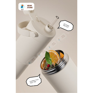 Cốc giữ nhiệt cao cấp SIMPLE 316, ly giữ nhiệt Simple 316 lõi gốm kèm ống hút thuỷ tinh cao cấp