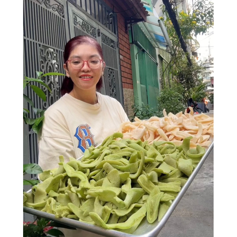 [Hút chân ko] Mứt dừa non mềm dẻo ít đường . Mứt dừa bến tre , mứt dừa miếng . Trái cây sấy Minh Nhi Healthy