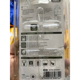 Khóa cửa ABUS 65/50 đồng bấm