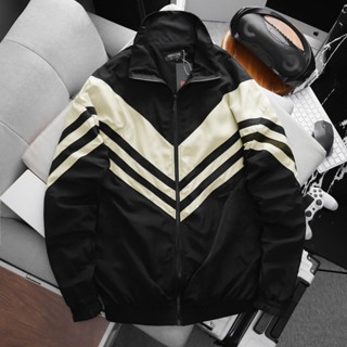 Big size- Áo khoác bomber dù 2 lớp phối trắng đen thời trang big size 85-135kg - W