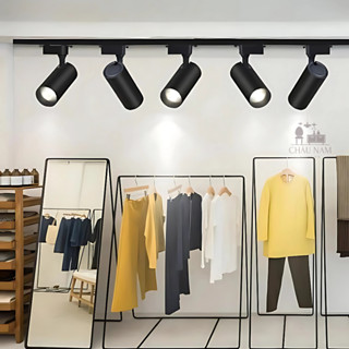 Combo 5 Đèn Led Rọi Ống Bơ + 1 Thanh Ray 1,5m, Đèn Rọi Ống Bơ Trang Trí Shop Cửa Hàng