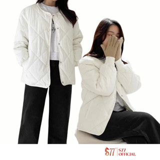 [45-90kg] Áo khoác phao Hàn Quốc trần trám trắng big size ulzzang nam nữ cao cấp S77.K2230001