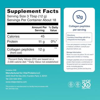 Bột collagen thủy phân Vital Proteins Collagen Peptides