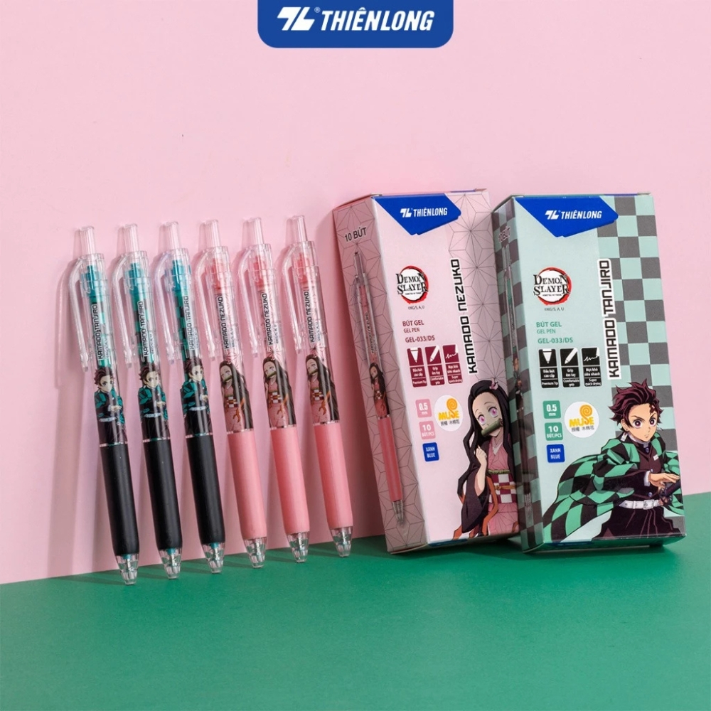 Bút Gel Thiên Long Gel-033/DS Demon Slayer - Mực Nhanh Khô, Viết Êm