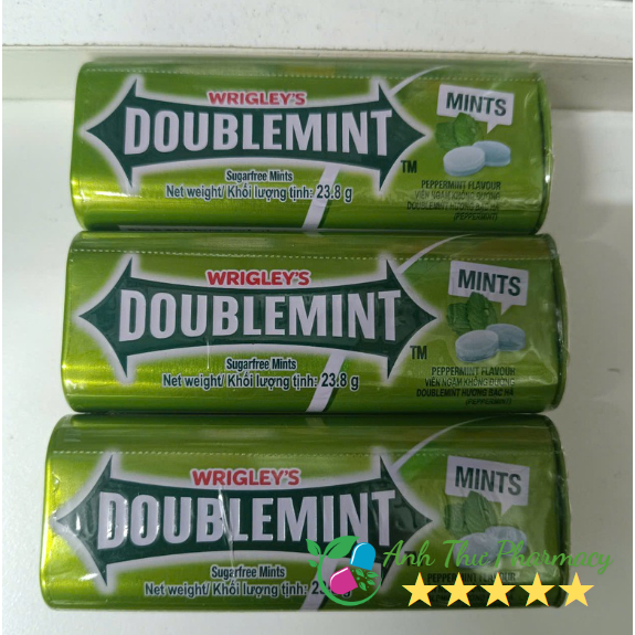 Kẹo ngậm tan Doublemint 23,8g vị bạc hà