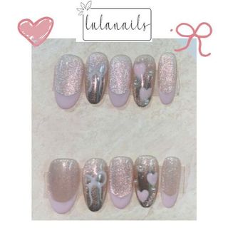 [NAILBOX][M280] Nailbox mắt mèo viền móng hot trend nơ trái tim xinh
