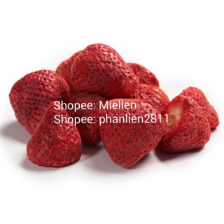  1Kg Dâu tây sấy giòn nguyên quả ăn liền quả TO CỒ 