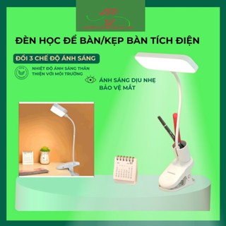  Đèn Học Để Bàn Kẹp Bàn 3Màu Ánh Sáng Dịu Mắt,Chống Cận LEDTL Store Sạc Tích Điện B207 