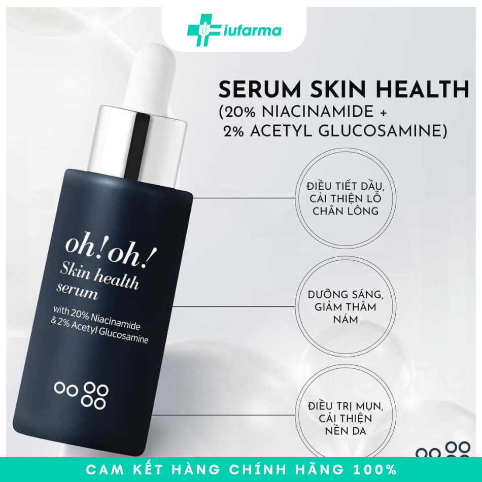 [CÔNG TY] Serum Nia 20% Niacinamide Oh Oh  làm sáng da, mờ thâm, thu nhỏ lỗ chân lông 30ml | iufarma
