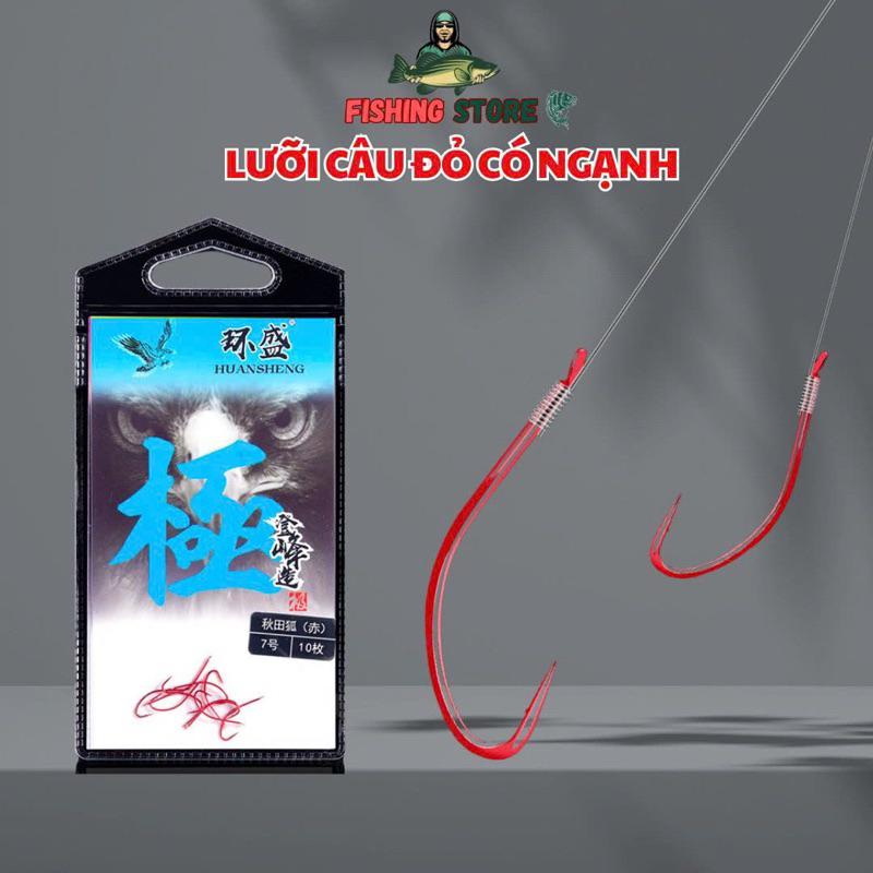 Lưỡi câu đỏ siêu nhỏ chuyên dùng câu cá sặc, rô đồng