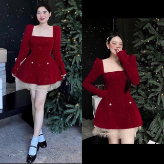 Váy 2 dây cúp ngực nhún che bụng thời trang