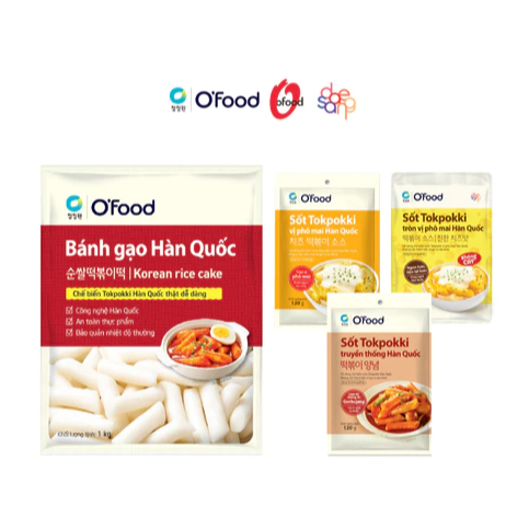 [O'Food] COMBO bánh gạo 1kg và 2 gói sốt tokbokki 120g