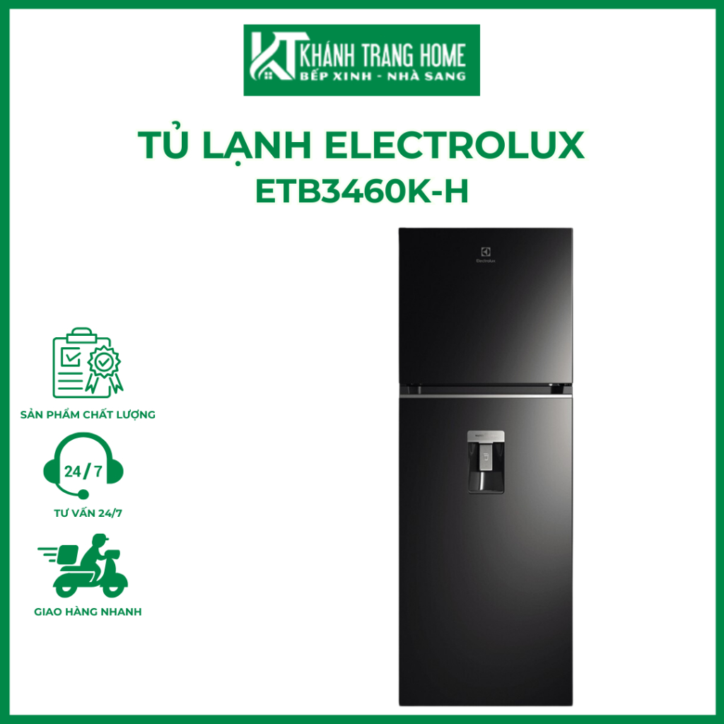 Tủ lạnh ELECTROLUX ETB3460K-H khối lượng 312 Lít công nghệ Inverter tiết kiệm điện - Khánh Trang Hom