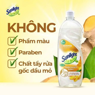 [Hàng khuyến mãi] Nước rửa chén Sunlight 500g Siêu Sạch hương Gừng thiên nhiên