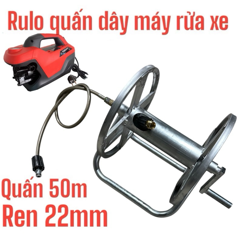  Rulo quấn dây cho máy rửa xe gia đình ren 22mm máy đầu kéo curoa ren 14 mm 
