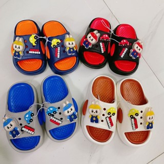  ♥️ CÓ ĐÈN NHÁY Dép Lê đế kép siêu êm nhẹ hoạ tiết Labubu cho bé trai 