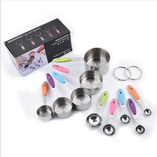 Bộ thìa đong định lượng 10 món inox cao cấp