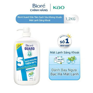  Sữa tắm Biore guard kháng khuẩn Bạc Hà Mát Lạnh  Khuynh Diệp 1.2kg 