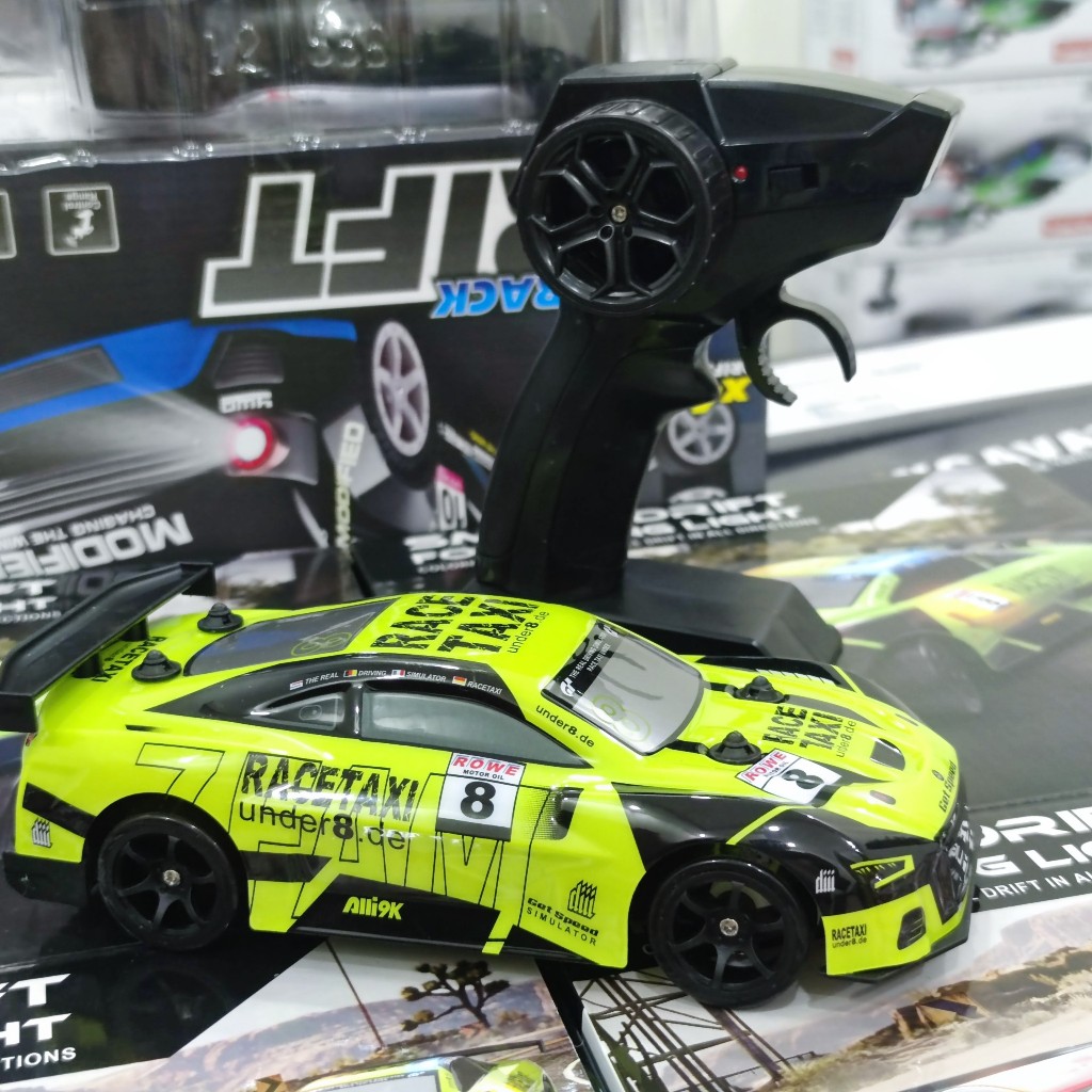 Xe Điều Khiển JJRC Mini Taxi Drift Monster 1/ 24 4WD +30km/h vỏ chịu lực, có đèn và pin sạc