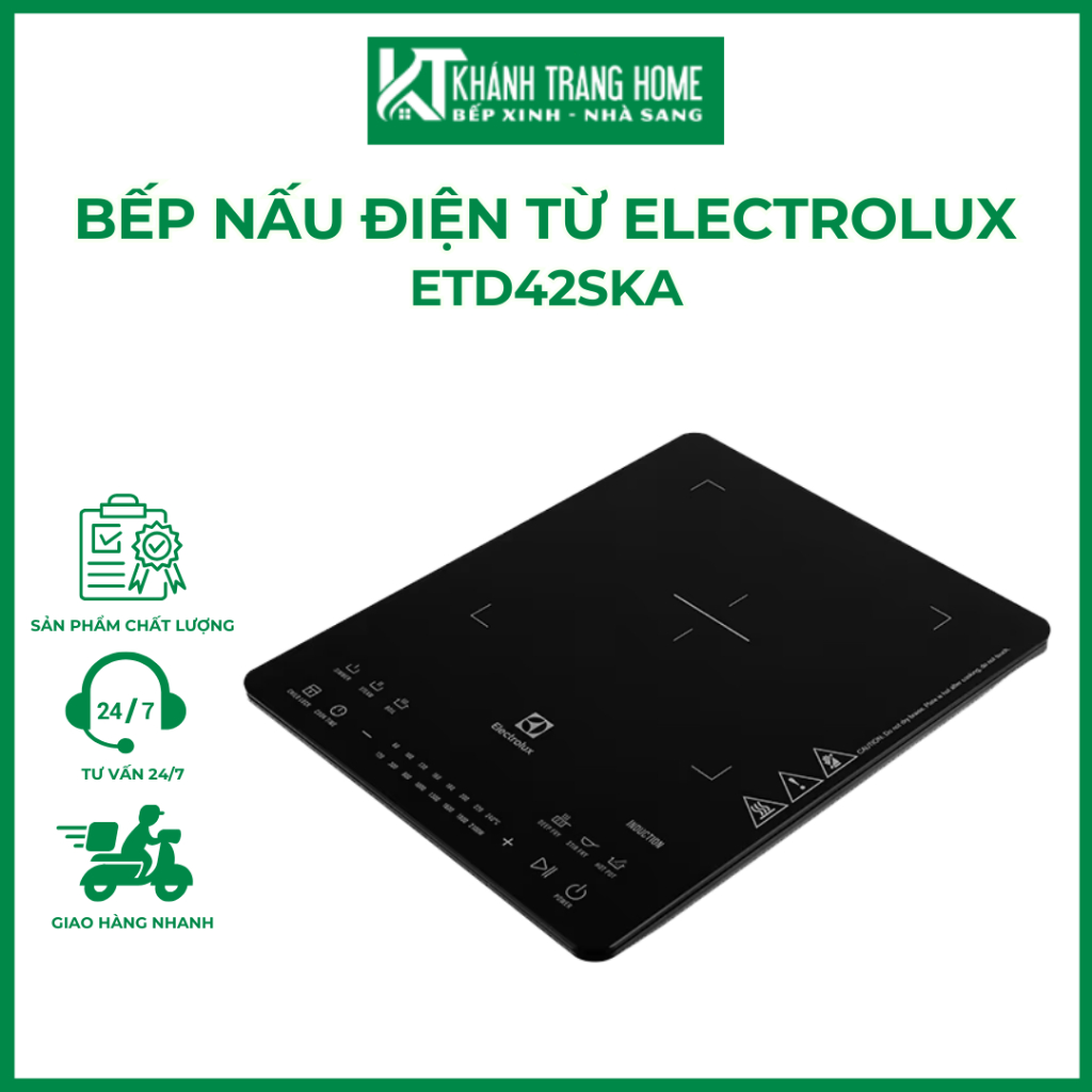 Bếp nấu điện từ ELECTROLUX ETD42SKA thiết kế nhỏ gọn tiện lợi hiệu suất nấu nhanh chóng - Khánh Tran