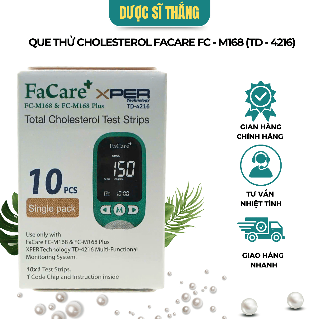 Que thử Mỡ máu Cholesterol FaCare FC - M168 (TD - 4216)