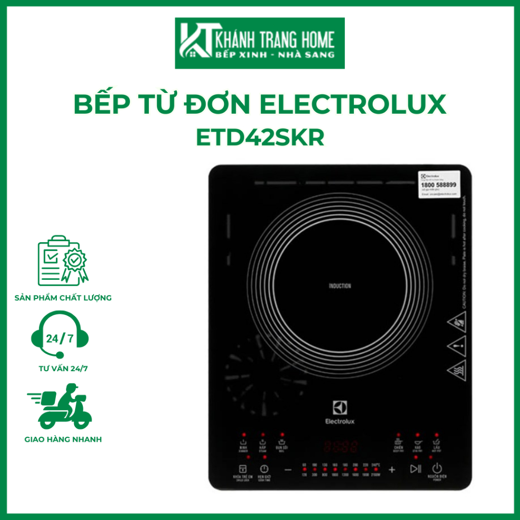Bếp từ đơn ELECTROLUX ETD42SKR 29cm điều khiển nhiệt lượng chính xác - Khánh Trang Home