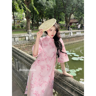   ẢNH THẬT  Áo dài hồ điệp cao cấp Simbabo 