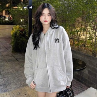 Áo Khoác hoodie zip nam/nữ chất nỉ, có dây kéo in logo form rộng nón to 2 túi ngoài màu xám tiêu & đen