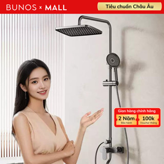 Sen cây tắm đứng BUNOS thân đồng thau, xoay để chuyển đổi