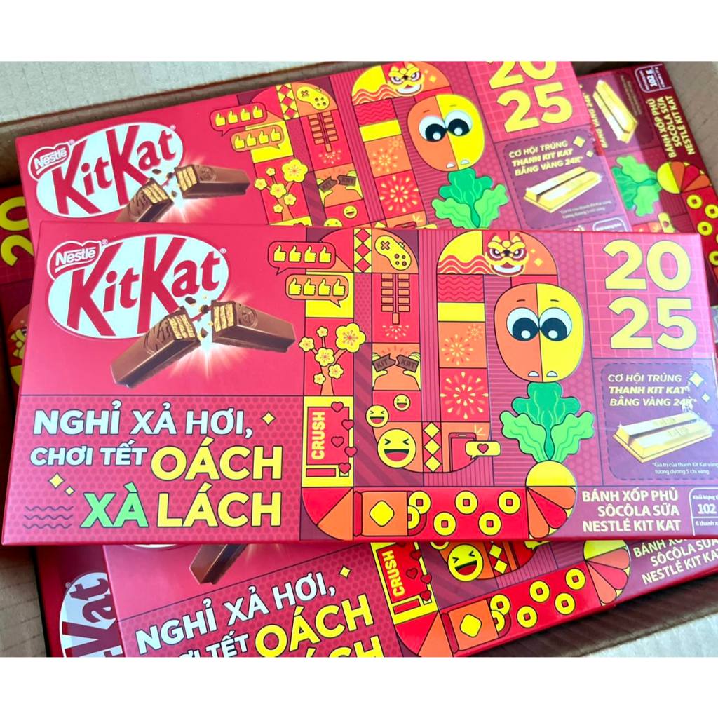 [ KitKat ] Phiên Bản Tết Bánh Xốp Phủ Chocolate