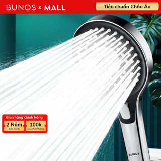  Vòi sen tăng áp BUNOS phun 3 chế độ nước kích thước lớn bấm để chuyển đổi 